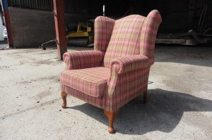 recover wing back chair after