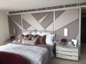 Upholstered Headboard by Hill Upholstery Chelsea London apartment